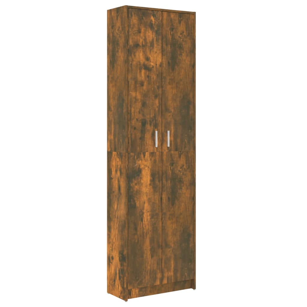 Garderobenschrank Räuchereiche 55x25x189 cm Holzwerkstoff