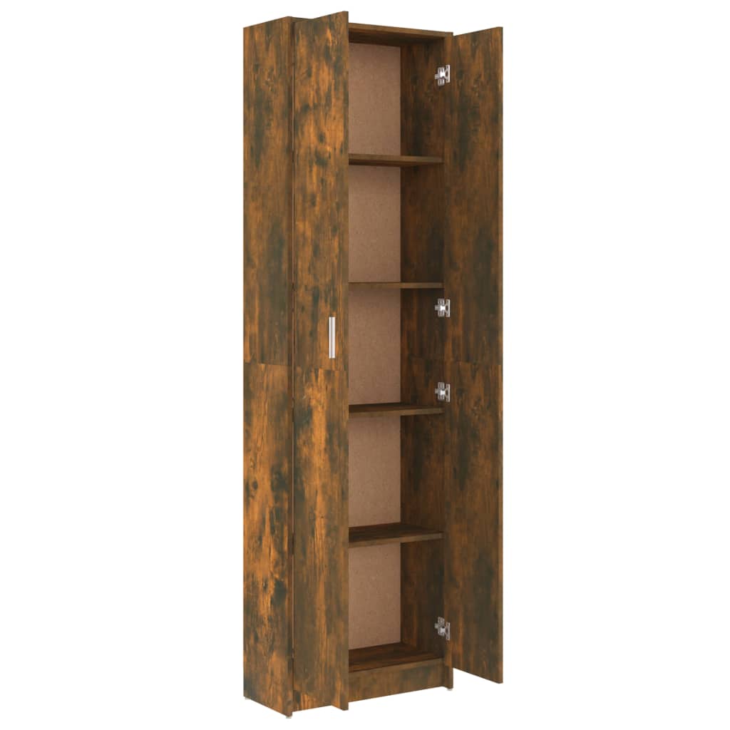 Garderobenschrank Räuchereiche 55x25x189 cm Holzwerkstoff