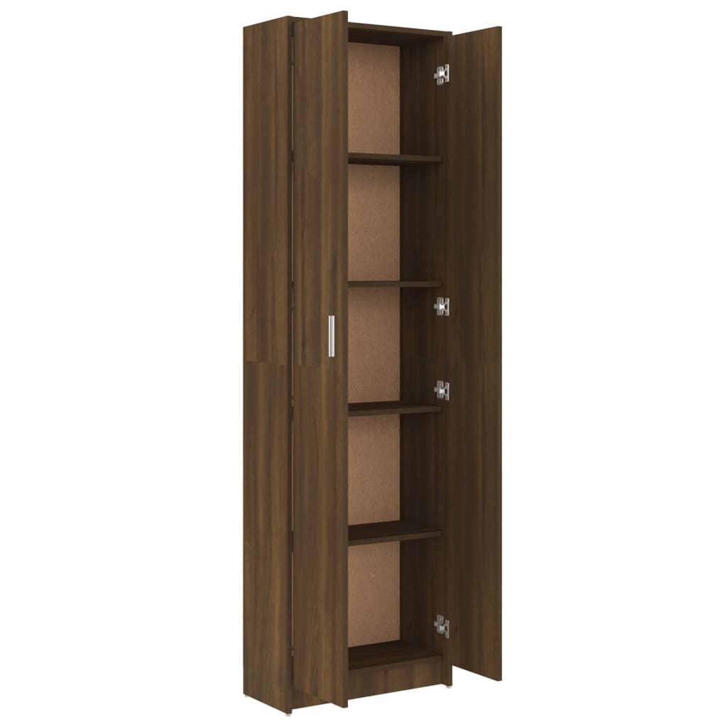 Garderobenschrank Braun Eiche-Optik 55x25x189 cm Holzwerkstoff