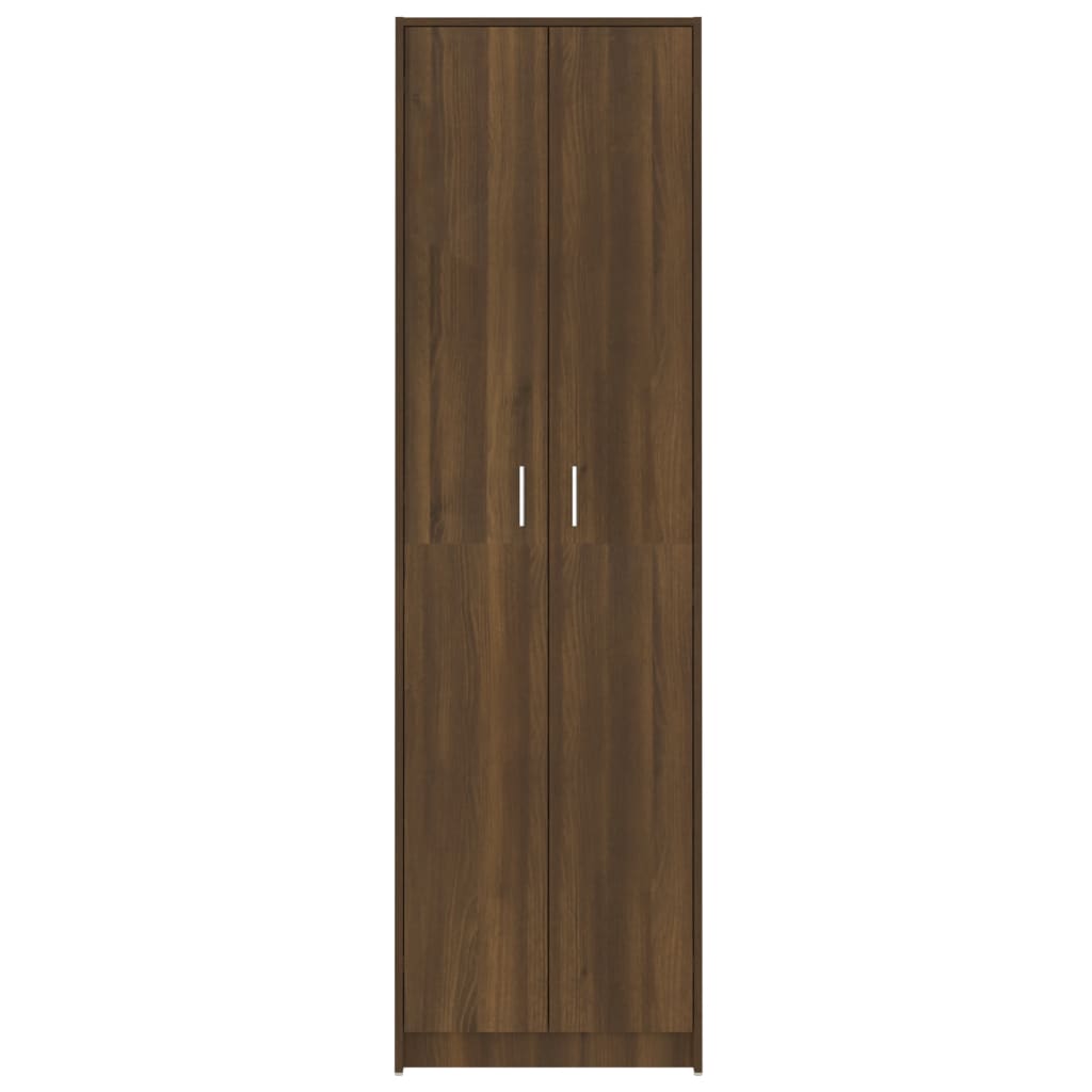 Garderobenschrank Braun Eiche-Optik 55x25x189 cm Holzwerkstoff