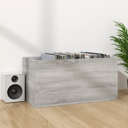 Schallplatten-Box Grau Sonoma 71x34x36cm Holzwerkstoff