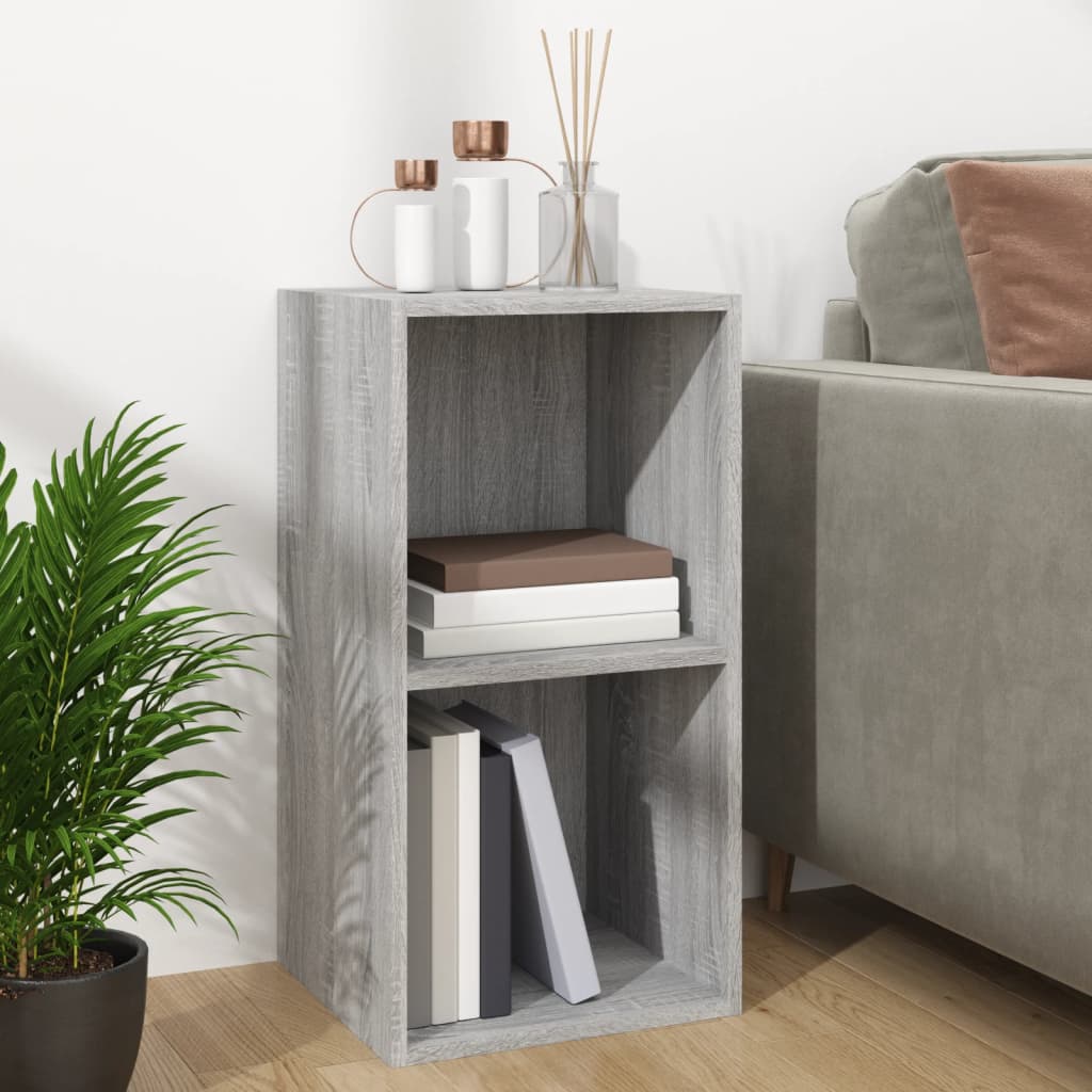 Schallplatten-Box Grau Sonoma 71x34x36cm Holzwerkstoff