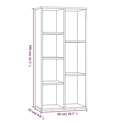 Bücherschrank Grau Sonoma 50x25x106 cm