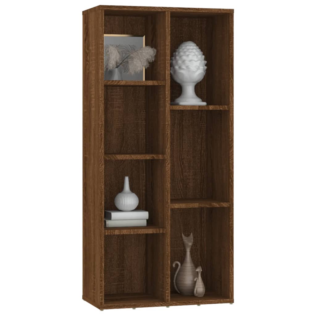 Bücherschrank Braun Eichen-Optik 50x25x106 cm