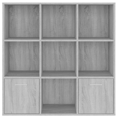 Bücherschrank Grau Sonoma 98x30x98 cm