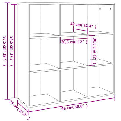 Bücherschrank Räuchereiche 98x29x97,5 cm