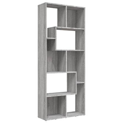 Bücherregal Grau Sonoma 67x24x161 cm Holzwerkstoff