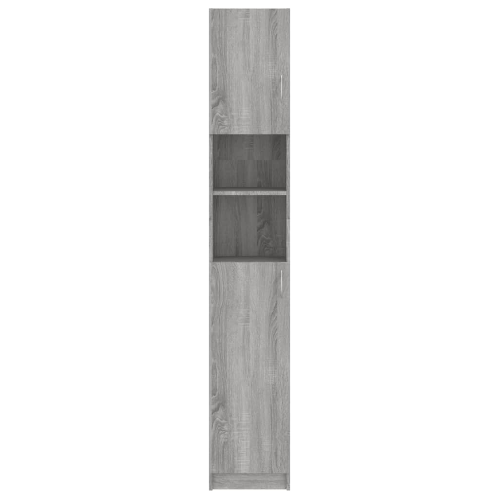 Badezimmerschrank Grau Sonoma 32x25,5x190 cm Holzwerkstoff