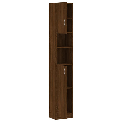 Badezimmerschrank Braun Eiche 32x25,5x190 cm Holzwerkstoff