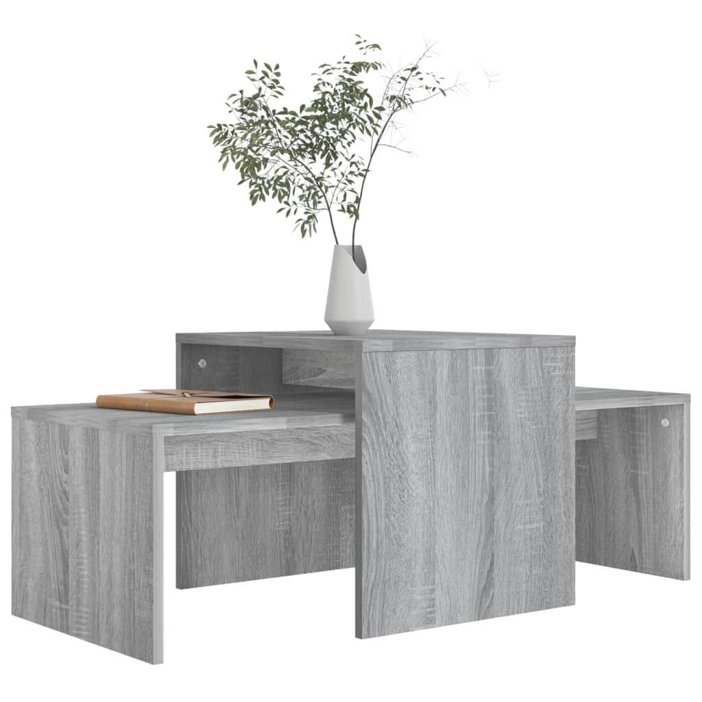 Couchtisch-Set Grau Sonoma 100x48x40 cm Holzwerkstoff