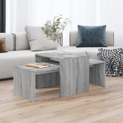 Couchtisch-Set Grau Sonoma 100x48x40 cm Holzwerkstoff