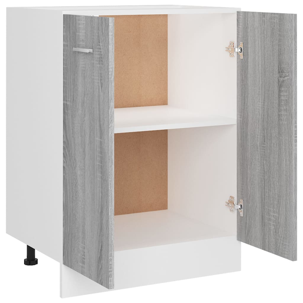 Unterschrank Grau Sonoma 60x46x81,5 cm Holzwerkstoff