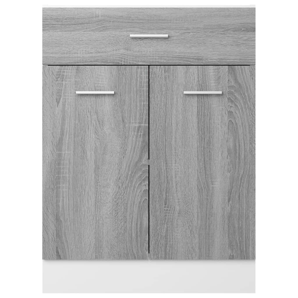 Unterschrank mit Schublade Grau Sonoma 60x46x81,5 cm