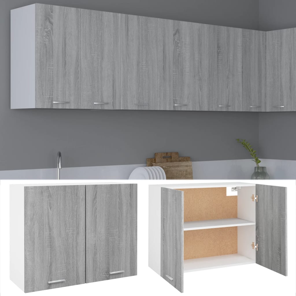 Hängeschrank Grau Sonoma 80x31x60 cm Holzwerkstoff