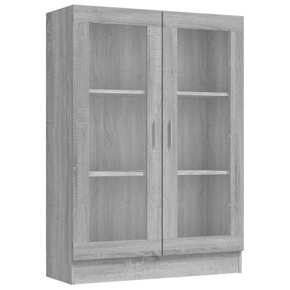 Vitrinenschrank Grau Sonoma 82,5x30,5x115 cm Holzwerkstoff