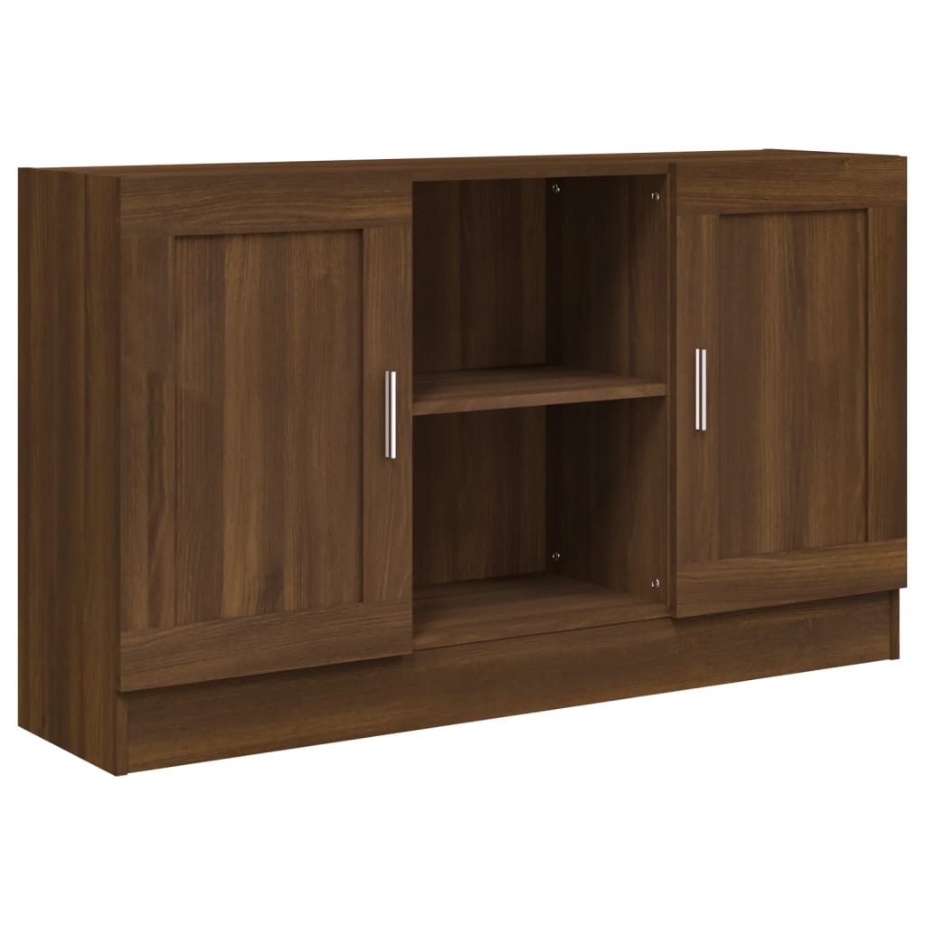 Sideboard Braun Eichen-Optik 120x30,5x70 cm Holzwerkstoff