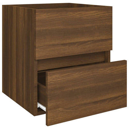 Waschbeckenschrank Braun Eiche 41x38,5x45 cm Holzwerkstoff