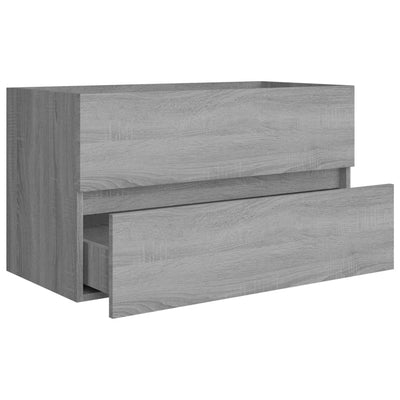 Waschbeckenschrank Grau Sonoma 80x38,5x45 cm Holzwerkstoff