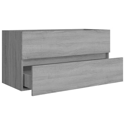 Waschbeckenunterschrank Grau Sonoma 90x38,5x45 cm Holzwerkstoff