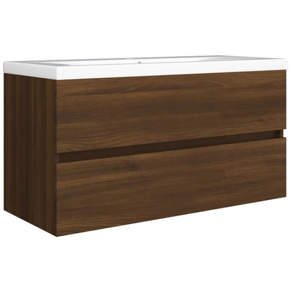 Waschbeckenschrank Braun Eiche 90x38,5x45 cm Holzwerkstoff