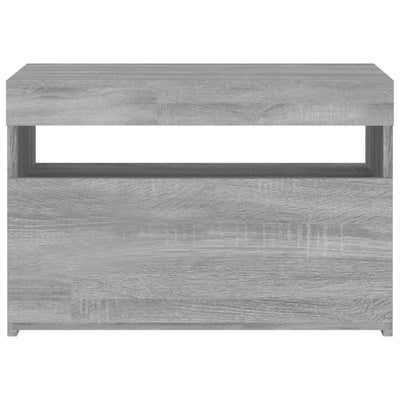 TV-Schrank mit LED-Leuchten Grau Sonoma 60x35x40 cm