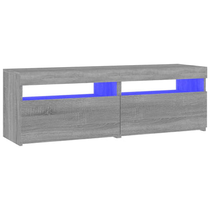 TV-Schränke 2 Stk. mit LED-Leuchten Grau Sonoma 60x35x40 cm