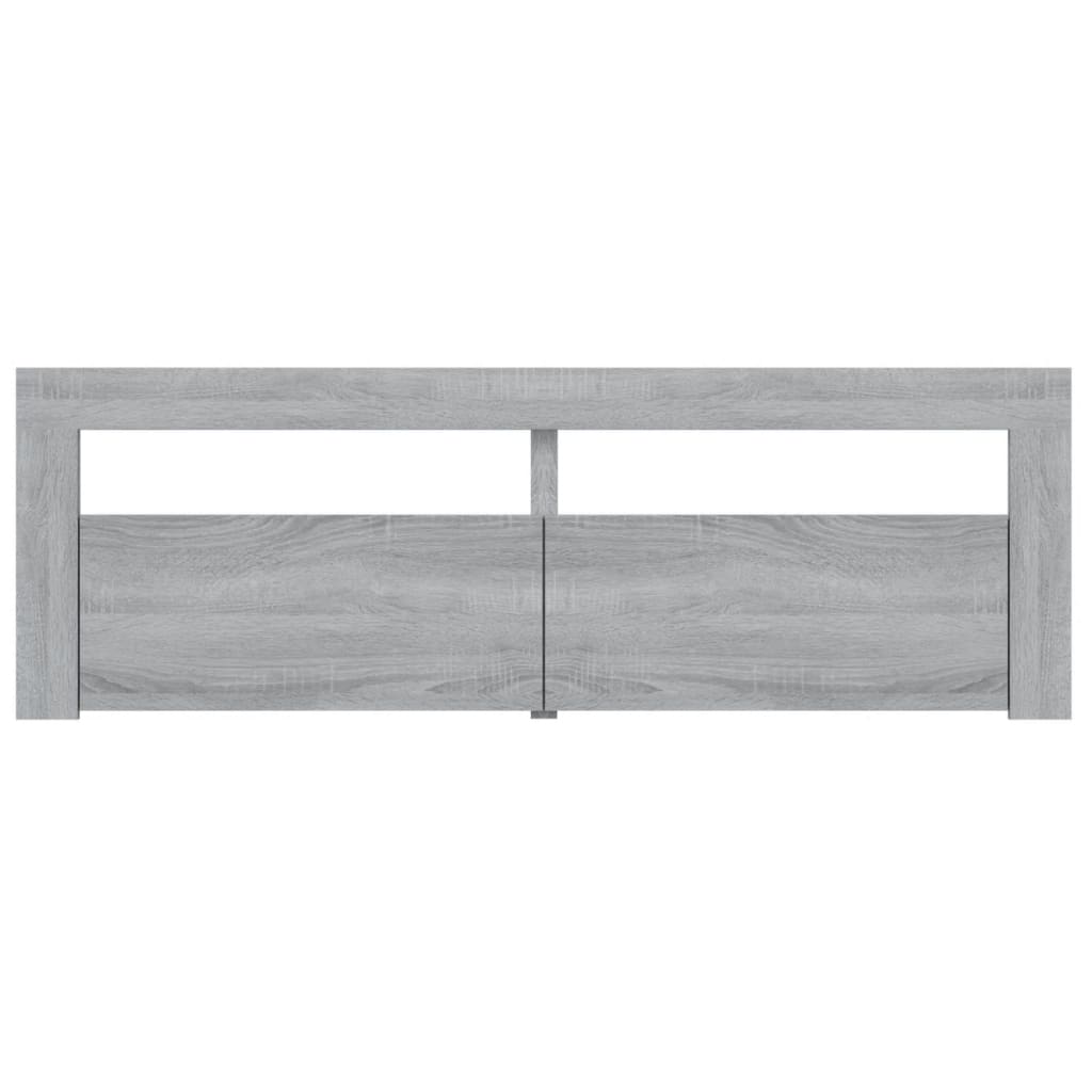 TV-Schrank mit LED-Leuchten Grau Sonoma 120x35x40 cm