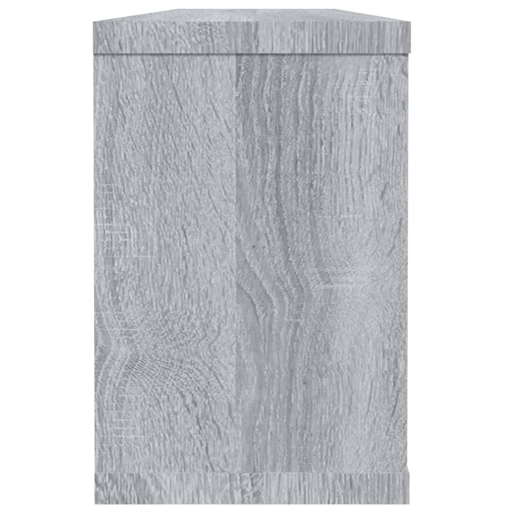 Würfelregale 2 Stk. Grau Sonoma 60x15x23 cm Holzwerkstoff