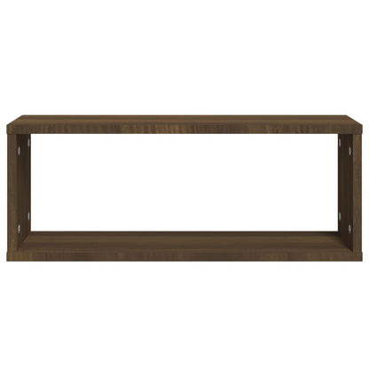 Würfelregale 2 Stk. Braun Eiche 60x15x23 cm Holzwerkstoff