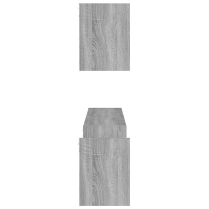 Wandregale 2 Stk. Grau Sonoma 100x15x20 cm Holzwerkstoff