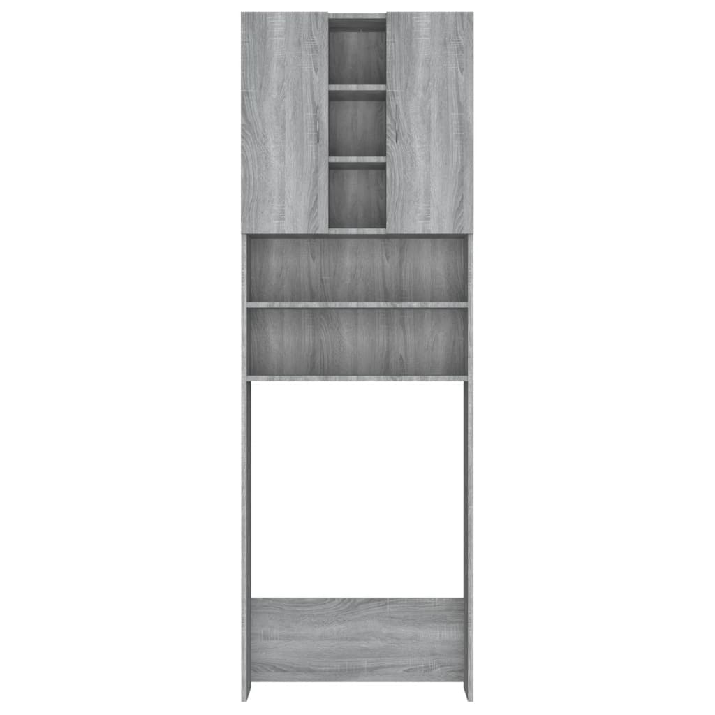 Waschmaschinenschrank Grau Sonoma 64x25,5x190 cm