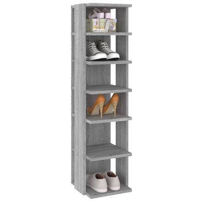 Schuhregal Grau Sonoma 27,5x27x102 cm Holzwerkstoff