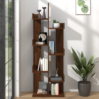 Bücherregal 48x25,5x140 cm Braun Eichen-Optik Holzwerkstoff