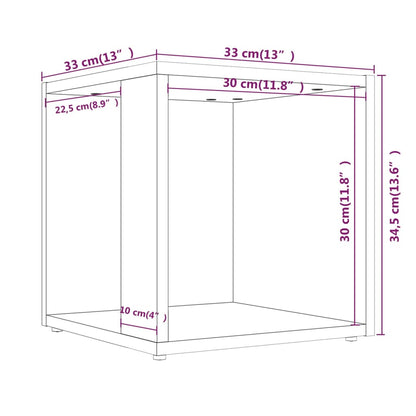 Beistelltisch Grau Sonoma 33x33x34,5 cm Holzwerkstoff