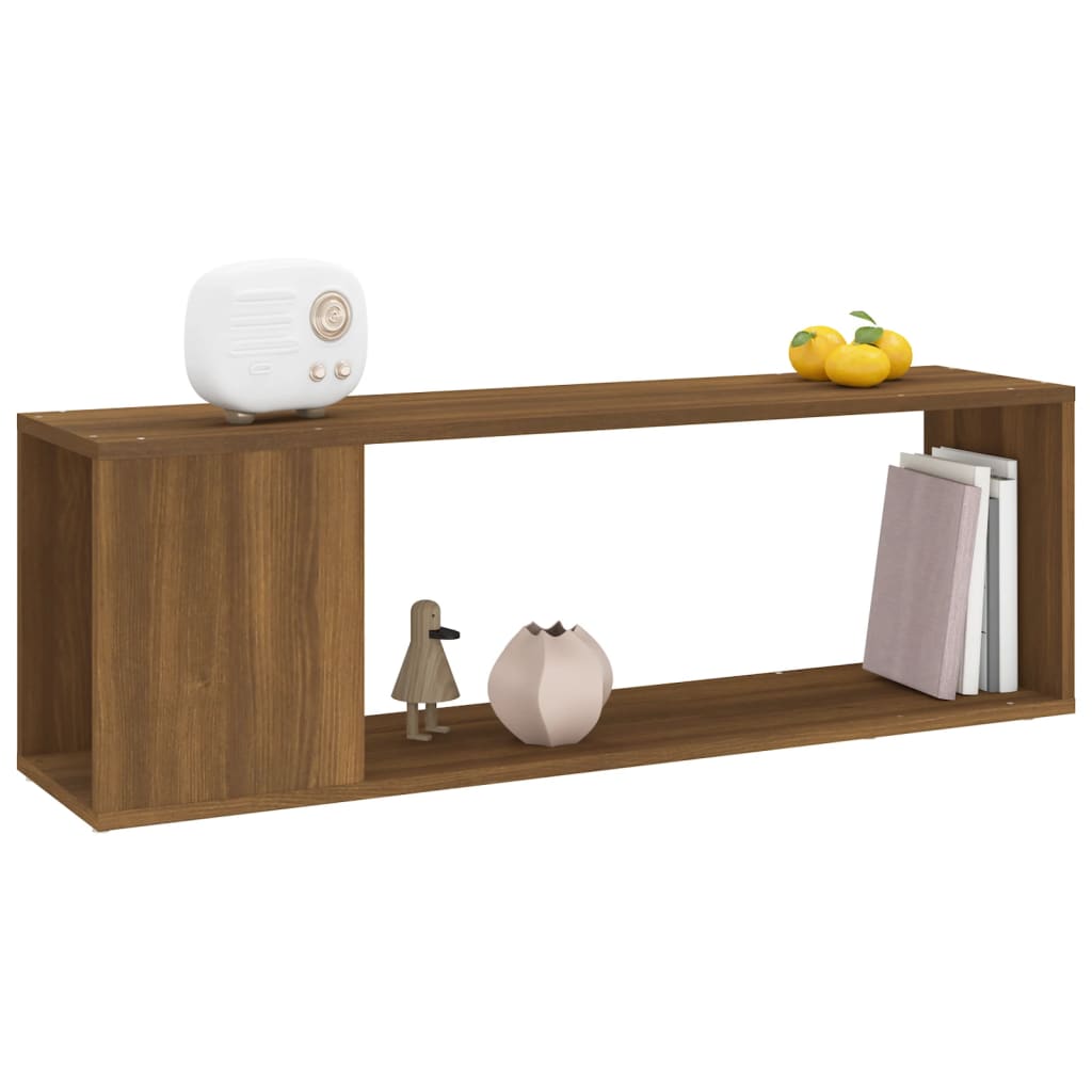 TV-Schrank Braun Eichen-Optik 100x24x32 cm Holzwerkstoff