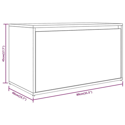 Flurbank 80x40x45 cm Braun Eiche-Optik Holzwerkstoff