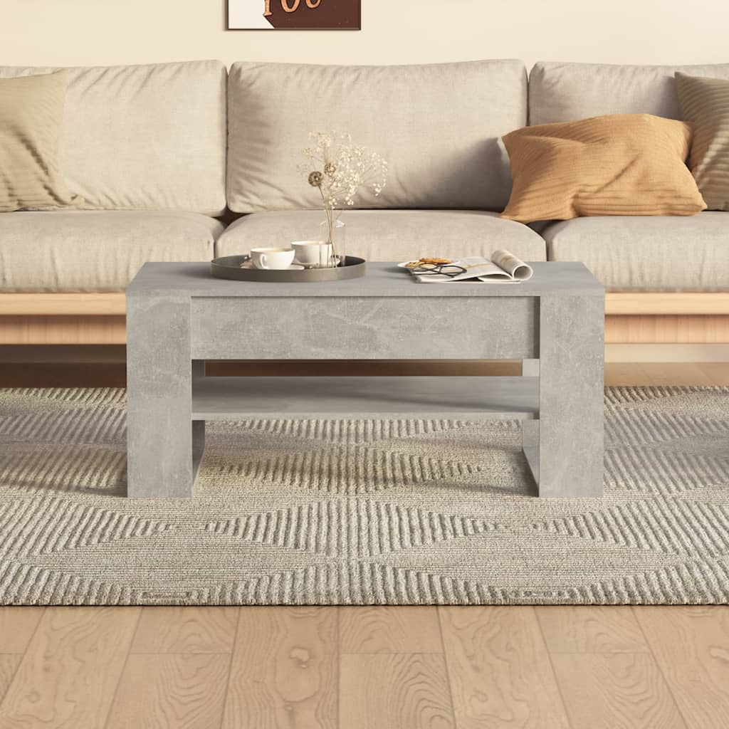 Couchtisch Betongrau 102x55x45 cm Holzwerkstoff