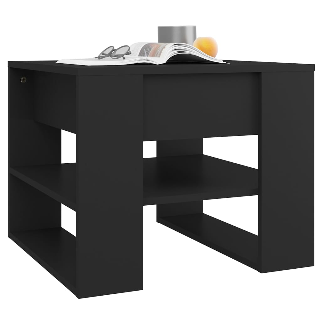 Couchtisch Schwarz 55,5x55x45 cm Holzwerkstoff