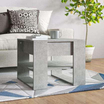 Couchtisch Betongrau 55,5x55x45 cm Holzwerkstoff