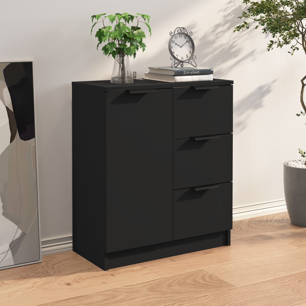 Sideboard Schwarz 60x30x70 cm Holzwerkstoff