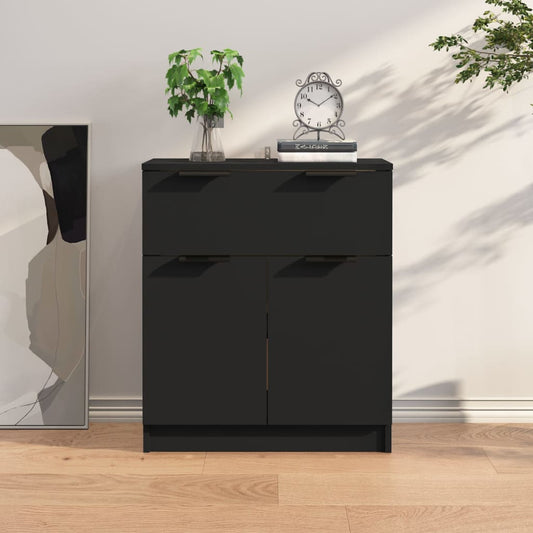 Sideboard Schwarz 60x30x70 cm Holzwerkstoff