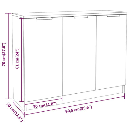 Sideboard Sonoma-Eiche 90,5x30x70 cm Holzwerkstoff