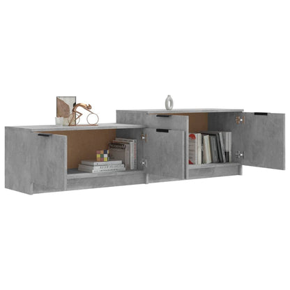 TV-Schrank Betongrau 158,5x36x45 cm Holzwerkstoff