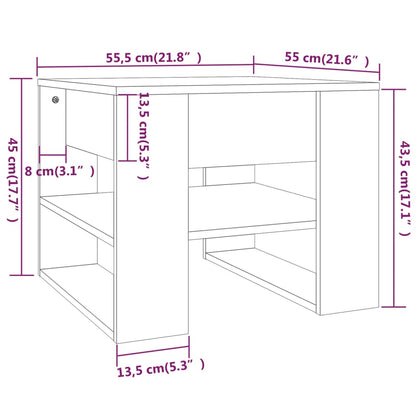 Couchtisch Grau Sonoma 55,5x55x45 cm Holzwerkstoff