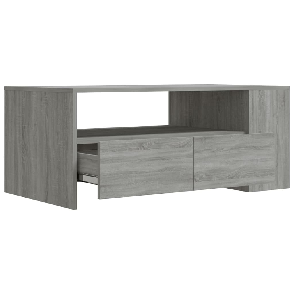 Couchtisch Grau Sonoma 102x55x42 cm Holzwerkstoff