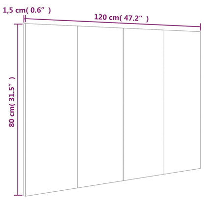 Kopfteil Grau Sonoma 120x1,5x80 cm Holzwerkstoff