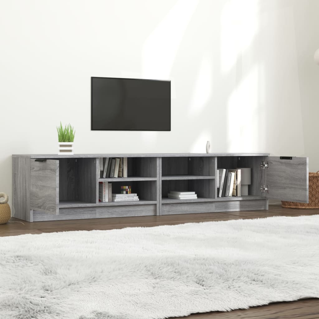 TV-Schränke 2 Stk. Grau Sonoma 80x35x36,5 cm Holzwerkstoff