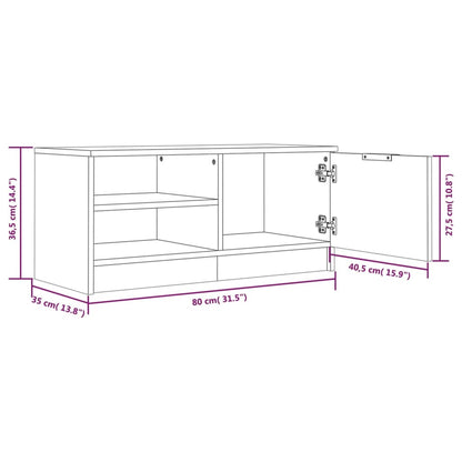 TV-Schränke 2 Stk. Grau Sonoma 80x35x36,5 cm Holzwerkstoff