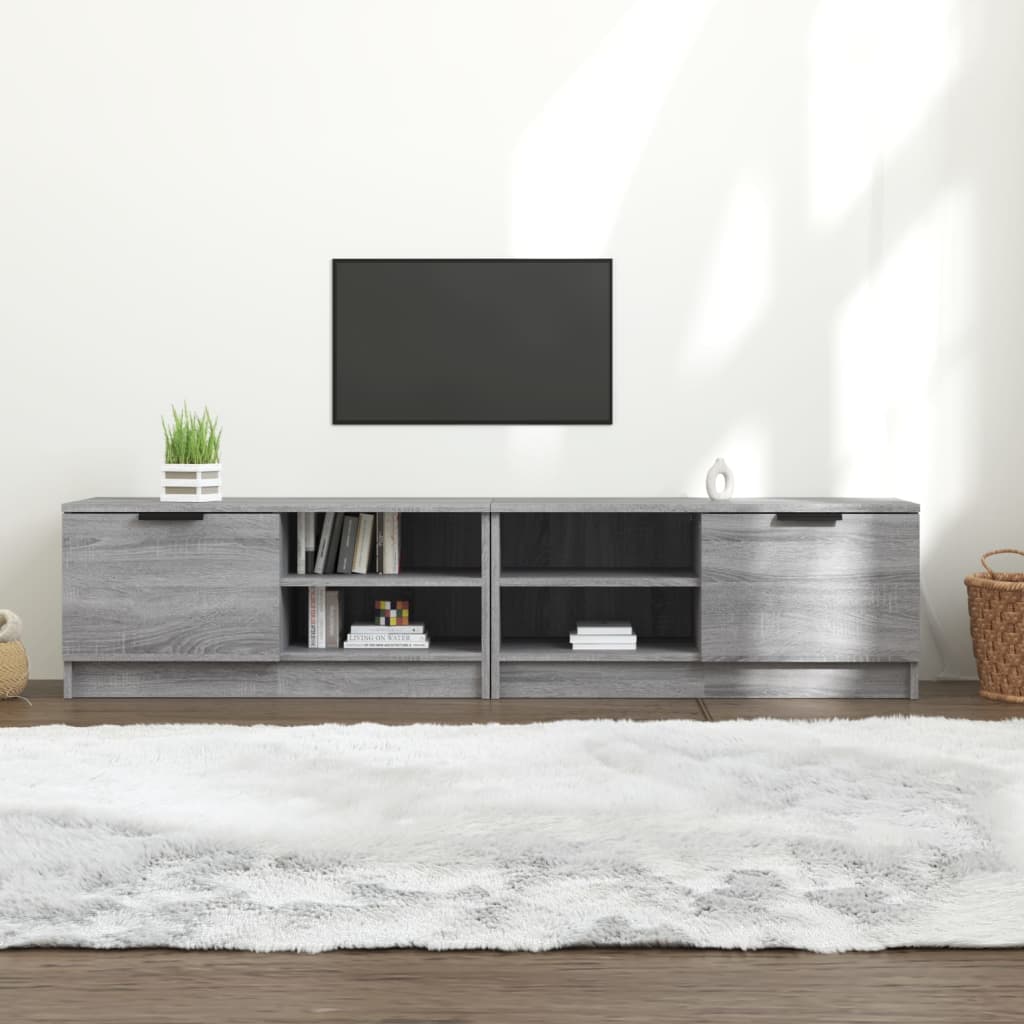 TV-Schränke 2 Stk. Grau Sonoma 80x35x36,5 cm Holzwerkstoff