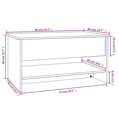 Couchtisch Betongrau 80x50x40 cm Holzwerkstoff